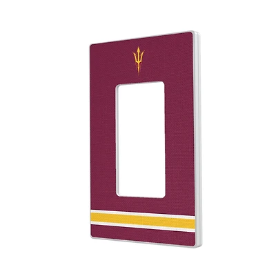 Arizona State Sun Devils Stripe Design Single Rocker Light Switch Plate