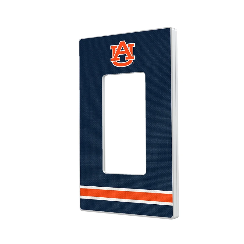 Auburn Tigers Stripe Design Single Rocker Light Switch Plate