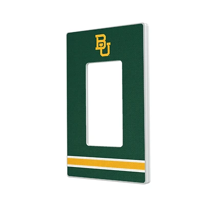 Baylor Bears Stripe Design Single Rocker Light Switch Plate