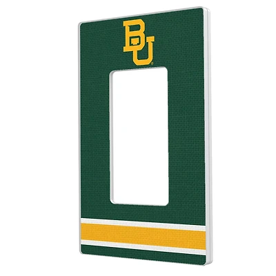 Baylor Bears Stripe Design Single Rocker Light Switch Plate