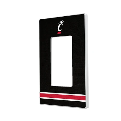 Cincinnati Bearcats Stripe Design Single Rocker Light Switch Plate