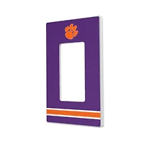 Clemson Tigers Stripe Design Single Rocker Light Switch Plate