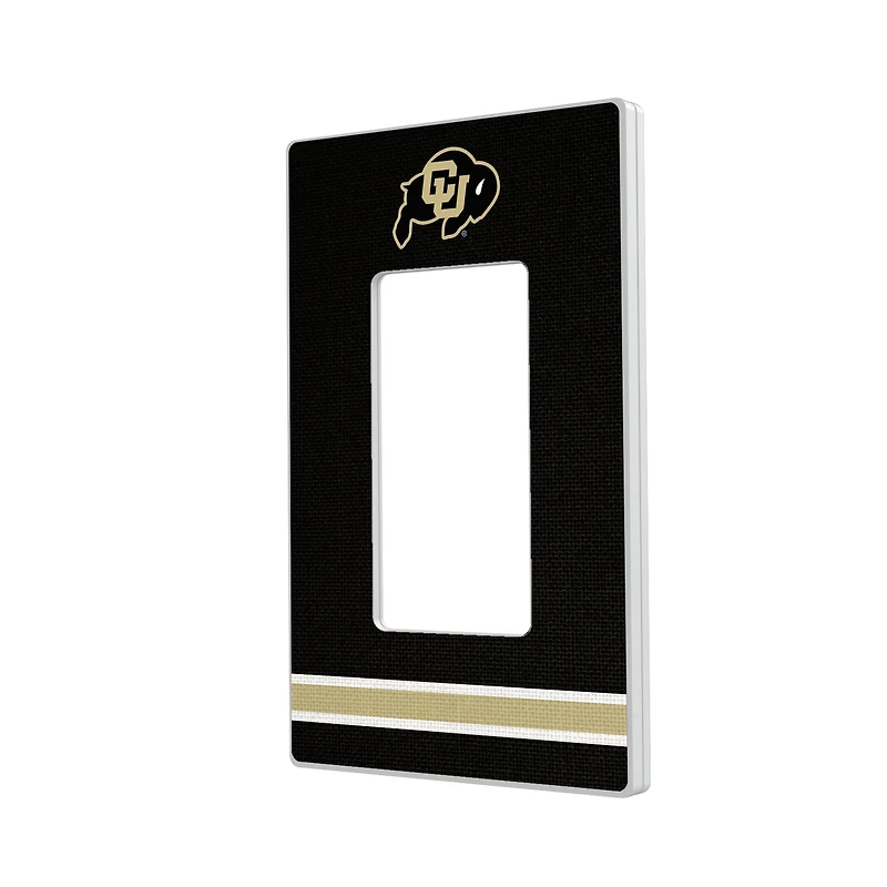Colorado Buffaloes Stripe Design Single Rocker Light Switch Plate