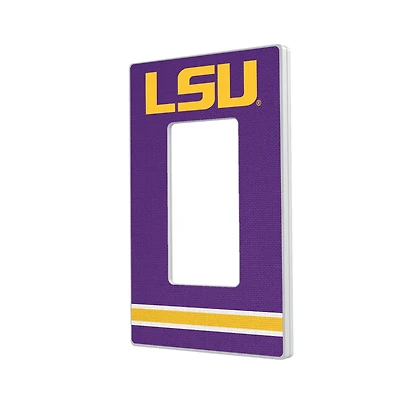 LSU Tigers Stripe Design Single Rocker Light Switch Plate