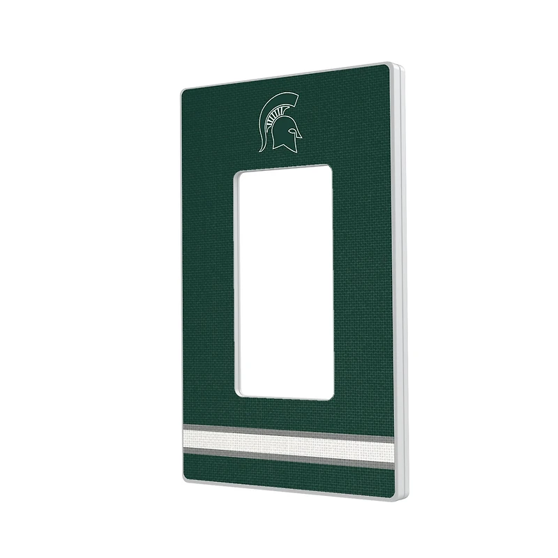 Michigan State Spartans Stripe Design Single Rocker Light Switch Plate