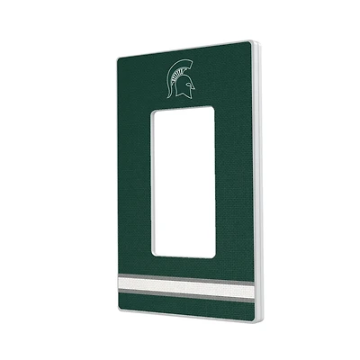 Michigan State Spartans Stripe Design Single Rocker Light Switch Plate
