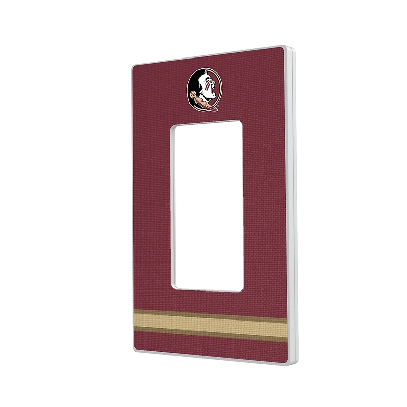 Florida State Seminoles Stripe Design Single Rocker Light Switch Plate