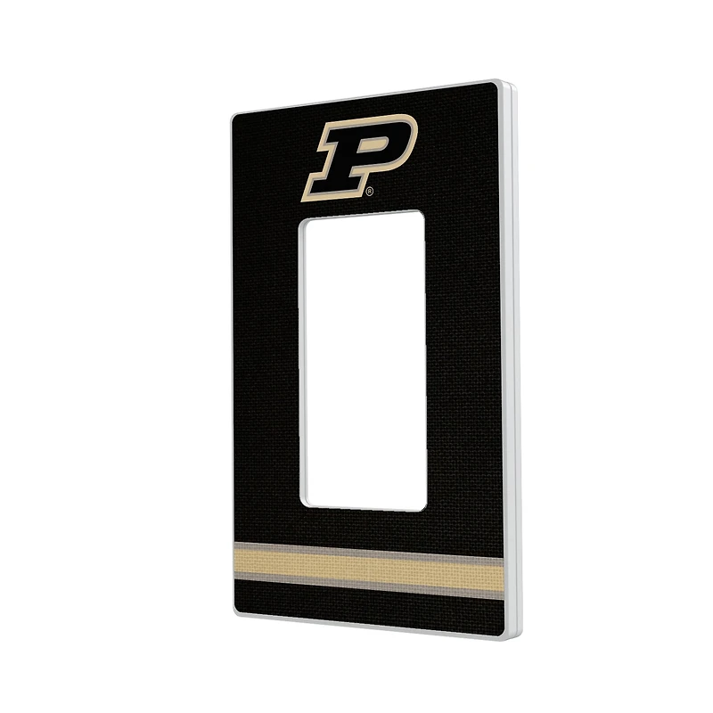 Purdue Boilermakers Stripe Design Single Rocker Light Switch Plate