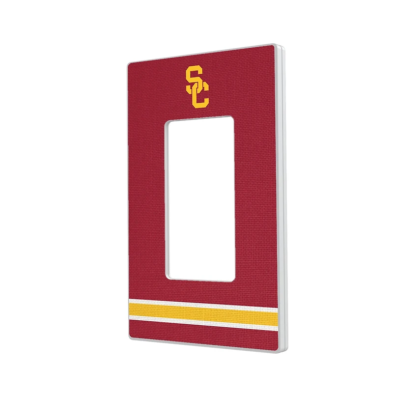 USC Trojans Stripe Design Single Rocker Light Switch Plate