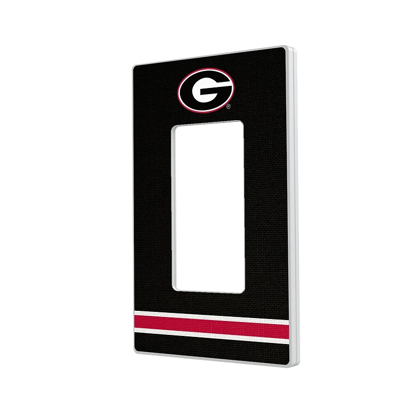 Georgia Bulldogs Stripe Design Single Rocker Light Switch Plate