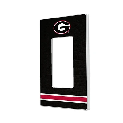 Georgia Bulldogs Stripe Design Single Rocker Light Switch Plate