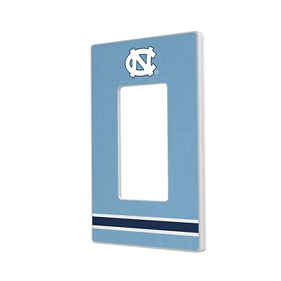 North Carolina Tar Heels Stripe Design Single Rocker Light Switch Plate