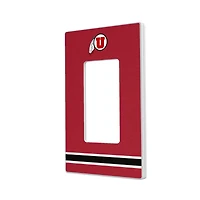Utah Utes Stripe Design Single Rocker Light Switch Plate