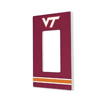 Virginia Tech Hokies Stripe Design Single Rocker Light Switch Plate
