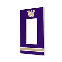 Washington Huskies Stripe Design Single Rocker Light Switch Plate