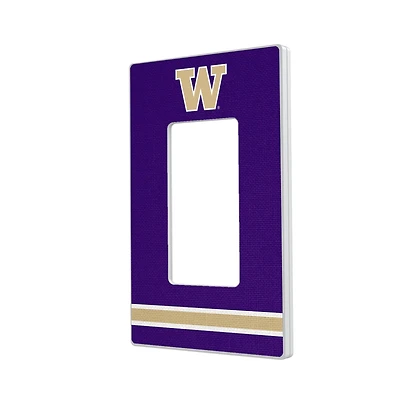Washington Huskies Stripe Design Single Rocker Light Switch Plate