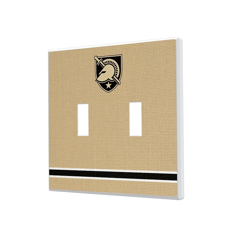 Army Black Knights Stripe Design Double Toggle Light Switch Plate