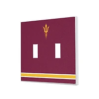 Arizona State Sun Devils Stripe Design Double Toggle Light Switch Plate