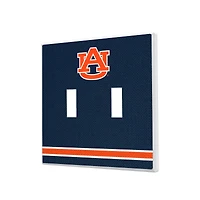 Auburn Tigers Stripe Design Double Toggle Light Switch Plate