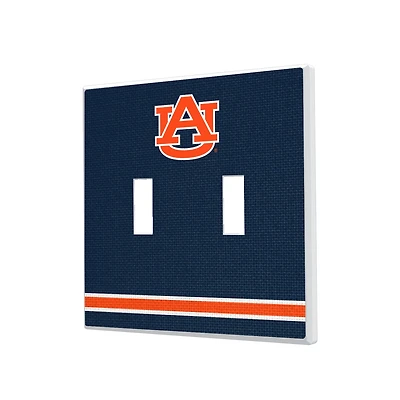 Auburn Tigers Stripe Design Double Toggle Light Switch Plate