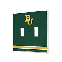 Baylor Bears Stripe Design Double Toggle Light Switch Plate