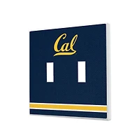 Cal Bears Stripe Design Double Toggle Light Switch Plate