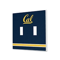 Cal Bears Stripe Design Double Toggle Light Switch Plate
