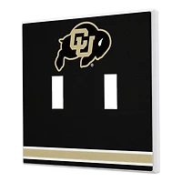 Colorado Buffaloes Stripe Design Double Toggle Light Switch Plate