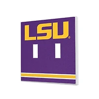 LSU Tigers Stripe Design Double Toggle Light Switch Plate