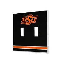 Oklahoma State Cowboys Stripe Design Double Toggle Light Switch Plate