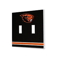 Oregon State Beavers Stripe Design Double Toggle Light Switch Plate