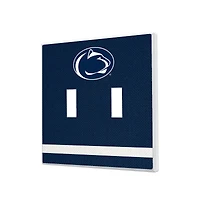 Penn State Nittany Lions Stripe Design Double Toggle Light Switch Plate