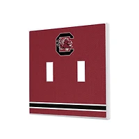 South Carolina Gamecocks Stripe Design Double Toggle Light Switch Plate