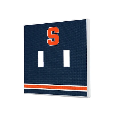 Syracuse Orange Stripe Design Double Toggle Light Switch Plate