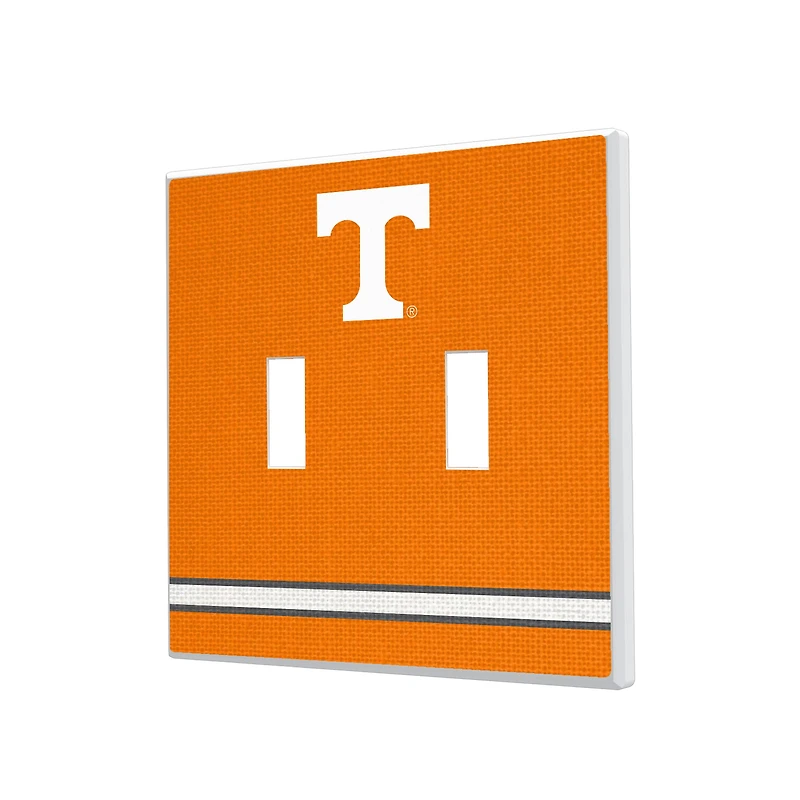 Tennessee Volunteers Stripe Design Double Toggle Light Switch Plate