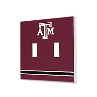 Texas A&M Aggies Stripe Design Double Toggle Light Switch Plate