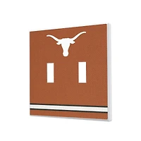 Texas Longhorns Stripe Design Double Toggle Light Switch Plate