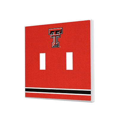 Texas Tech Red Raiders Stripe Design Double Toggle Light Switch Plate