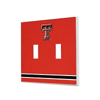Texas Tech Red Raiders Stripe Design Double Toggle Light Switch Plate