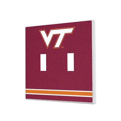Virginia Tech Hokies Stripe Design Double Toggle Light Switch Plate