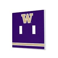 Washington Huskies Stripe Design Double Toggle Light Switch Plate
