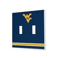 West Virginia Mountaineers Stripe Design Double Toggle Light Switch Plate