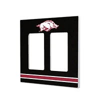 Arkansas Razorbacks Stripe Design Double Rocker Light Switch Plate