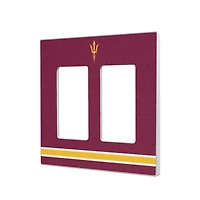 Arizona State Sun Devils Stripe Design Double Rocker Light Switch Plate