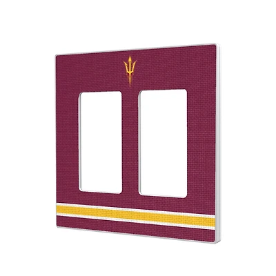 Arizona State Sun Devils Stripe Design Double Rocker Light Switch Plate