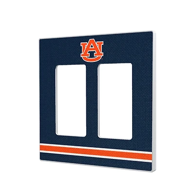 Auburn Tigers Stripe Design Double Rocker Light Switch Plate