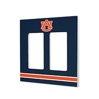 Auburn Tigers Stripe Design Double Rocker Light Switch Plate