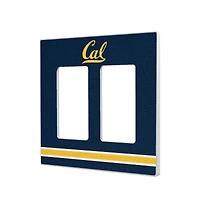 Cal Bears Stripe Design Double Rocker Light Switch Plate