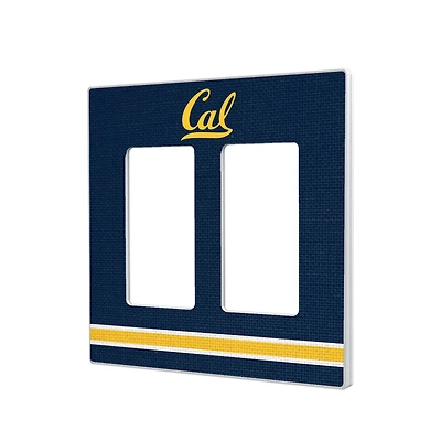 Cal Bears Stripe Design Double Rocker Light Switch Plate