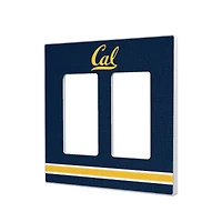 Cal Bears Stripe Design Double Rocker Light Switch Plate